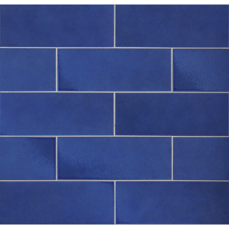 Graphite 3 ½ x 9 ½ in Klein Blue by Lunada Bay Tile