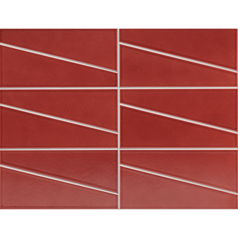 Graphite Duet in Carmine Red by Lunada Bay Tile