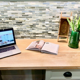 Home Office with Agate Glass