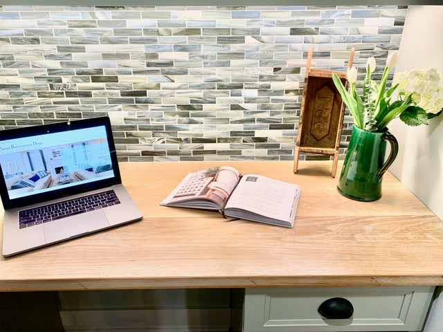 Home Office with Agate Glass