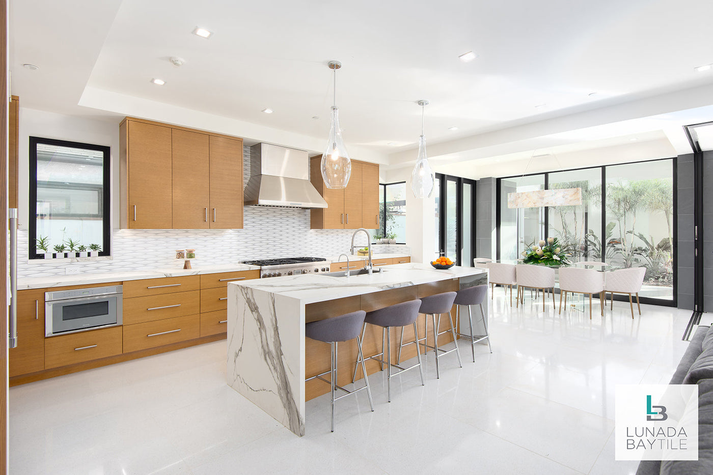 Ka-nū Keel kitchen backsplash by Lunada Bay Tile