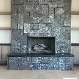 Great Namibia Fireplace - Dunes in Dark Silver by Lunada Bay Tile
