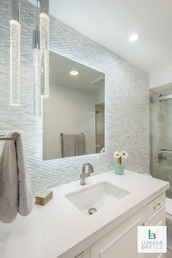 Origami Mosaic decorative glass series | Lunada Bay Tile