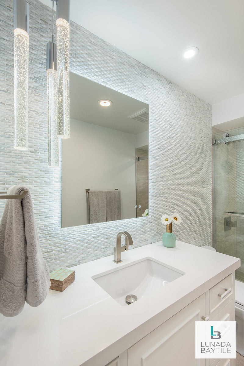 Origami Mosaic decorative glass series | Lunada Bay Tile