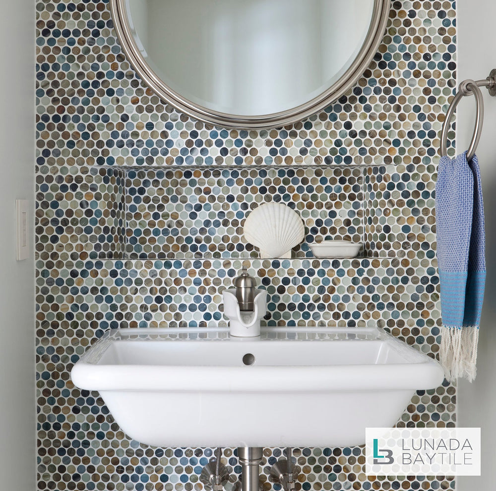 Tozen Penny Round Bathroom – Lunada Bay Tile