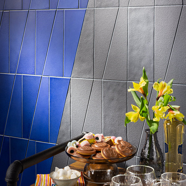 Graphite Duet in Black Iron and Klein Blue by LBT – Lunada Bay Tile