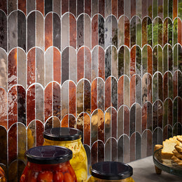 Kitchen with Mistral Bab in Layla by Lunada Bay Tile