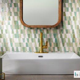 Bathroom with Mistral Trapezium in Medina by Lunada Bay Tile