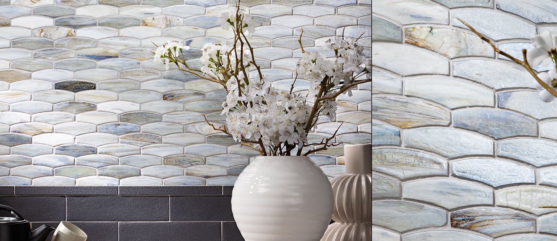 Hand poured glass. Luxurious colors.