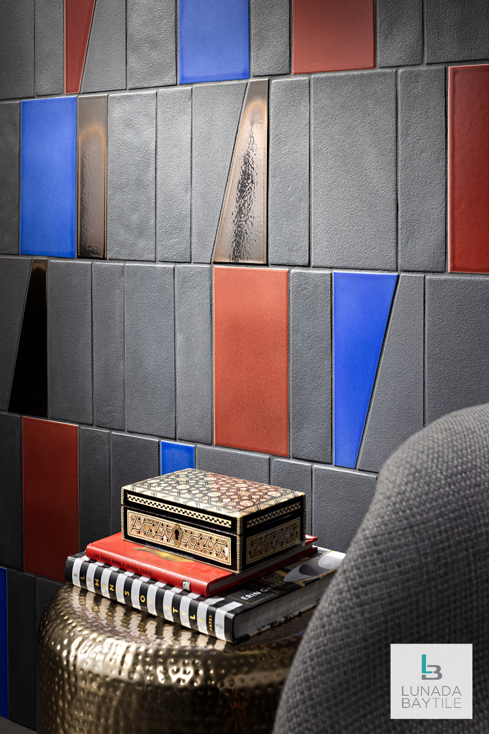 Graphite shapes in all four Graphite colors by LBT – Lunada Bay Tile