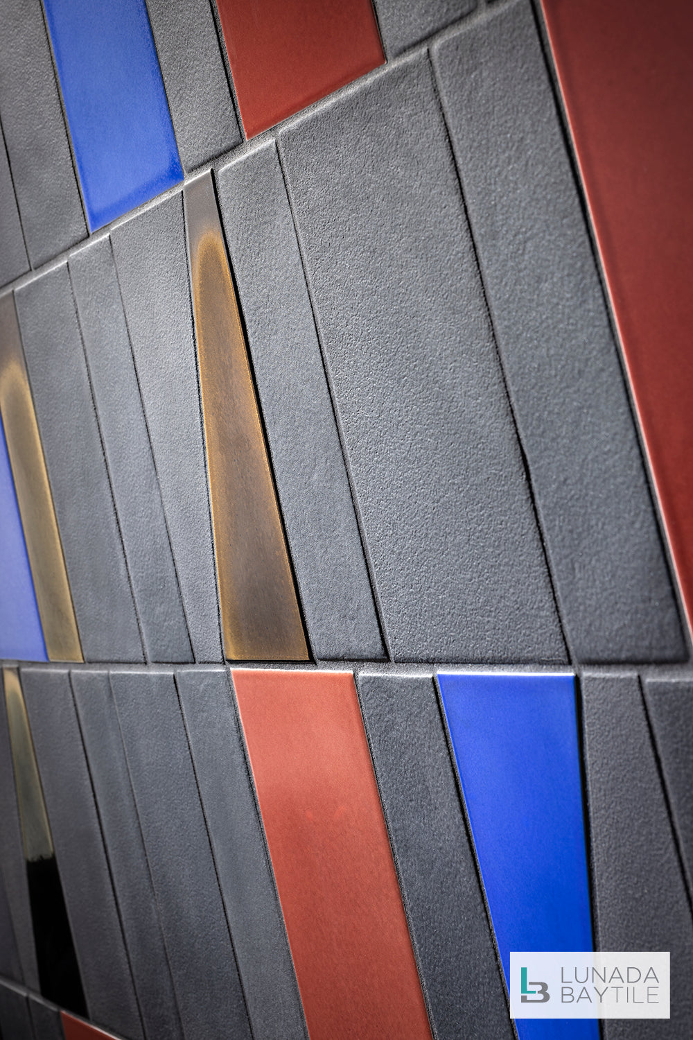 Graphite shapes in all four Graphite colors by LBT – Lunada Bay Tile