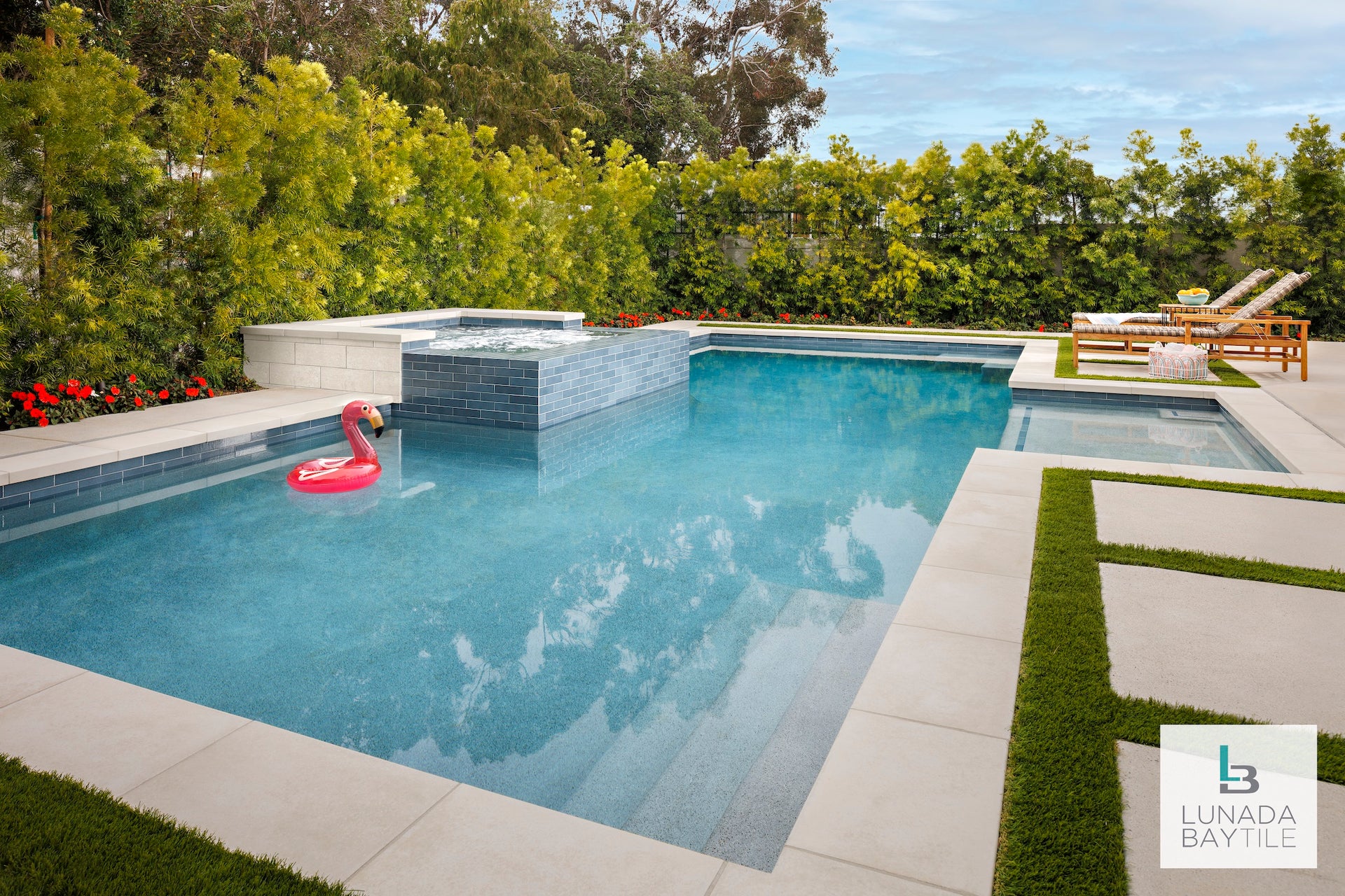 Linen series Ceramic Tile in Pool & Spa by Lunada Bay Tile