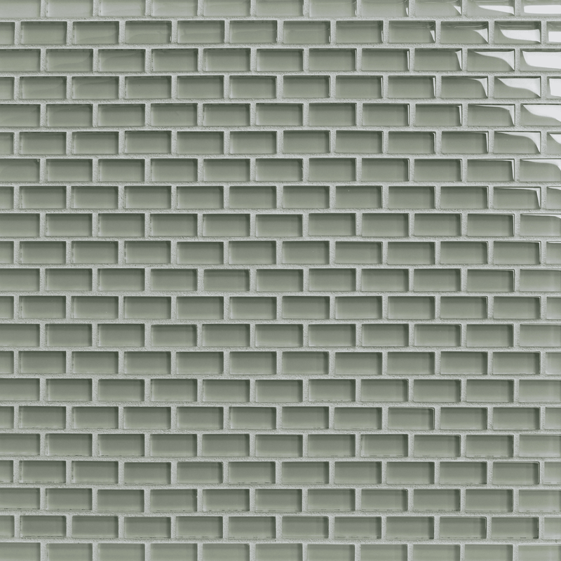 Glass Tile Brick Blocco Delicate Mint 3 x 6 by